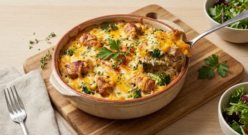 Cheesy Chicken Rice Casserole
