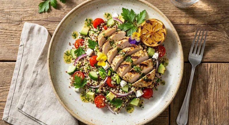 Grilled Lemon Chicken & Quinoa Salad