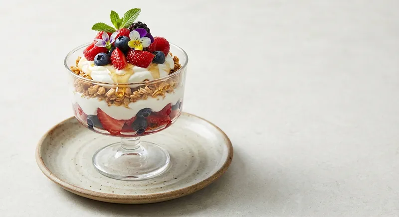 Greek Yogurt Parfait with Berries & Granola