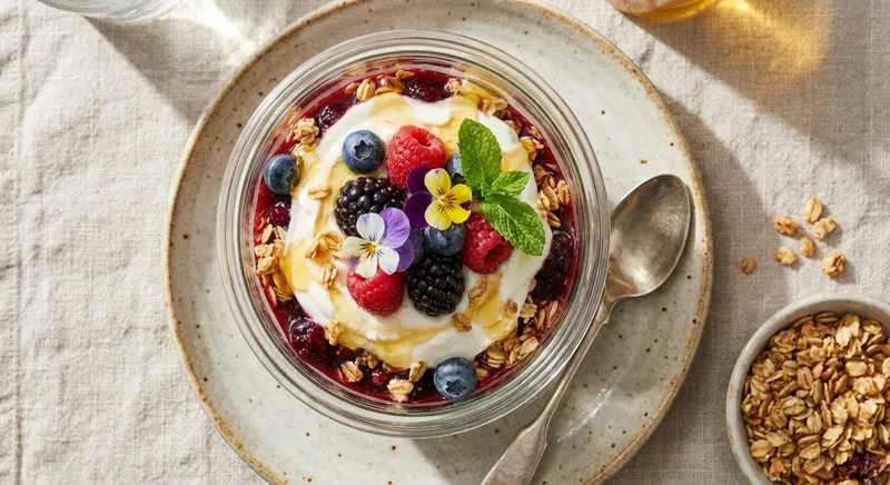 Greek Yogurt & Oat Berry Parfait