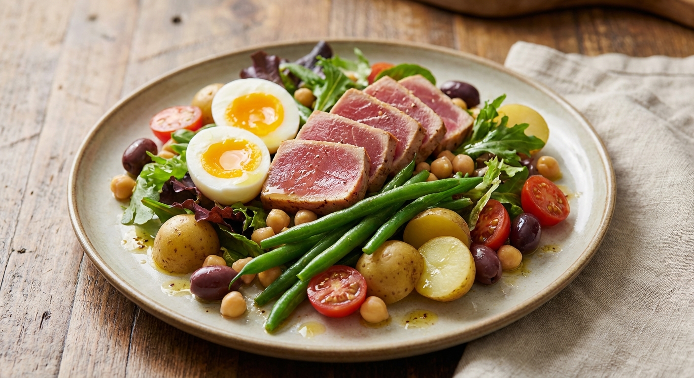 Tuna & Chickpea Niçoise-style Salad