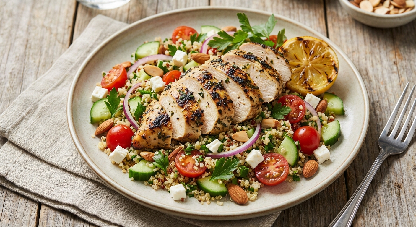 Grilled Lemon-Herb Chicken & Quinoa Salad