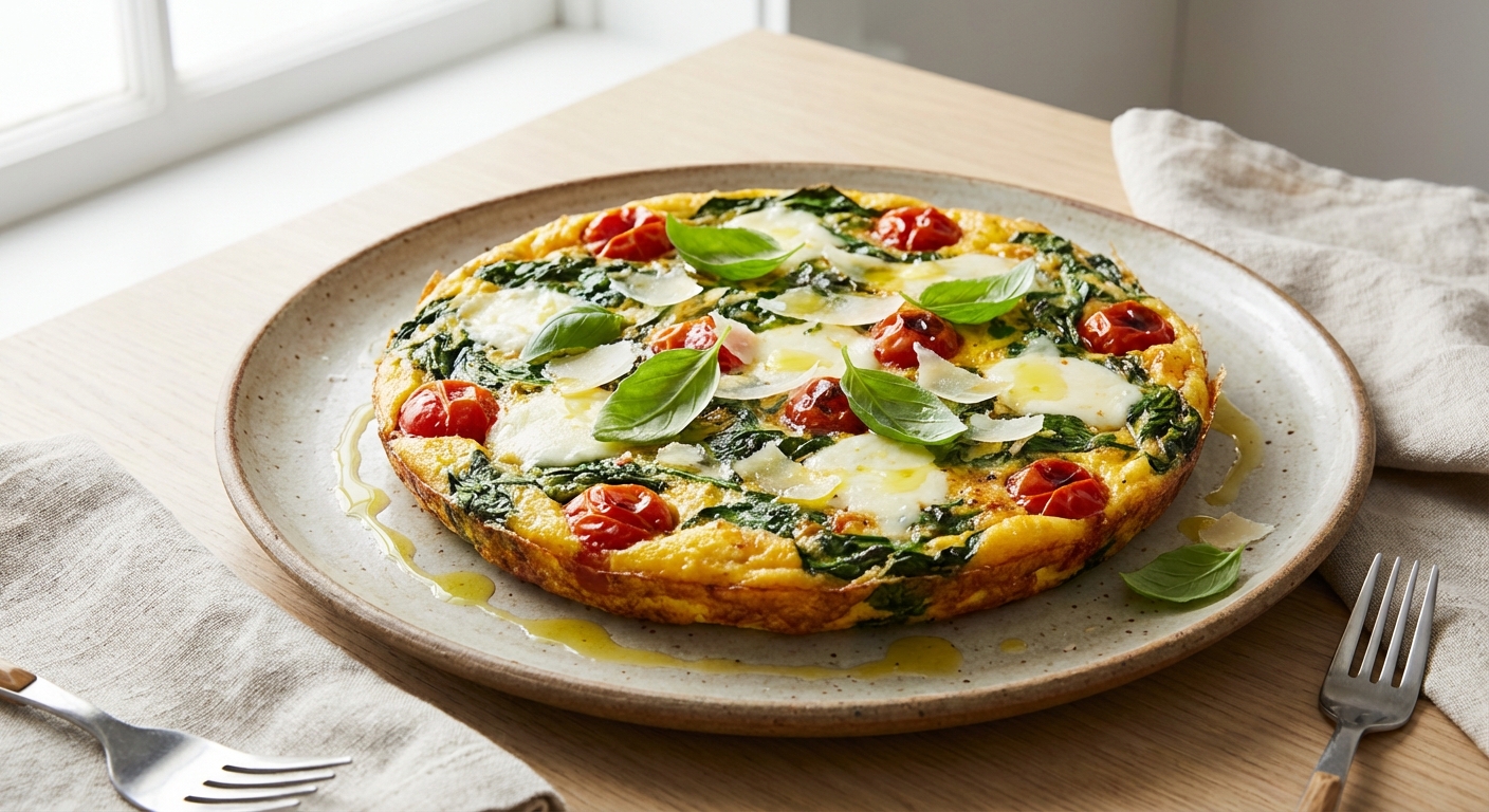 Spinach & Tomato Italian Frittata (Gluten-Free)