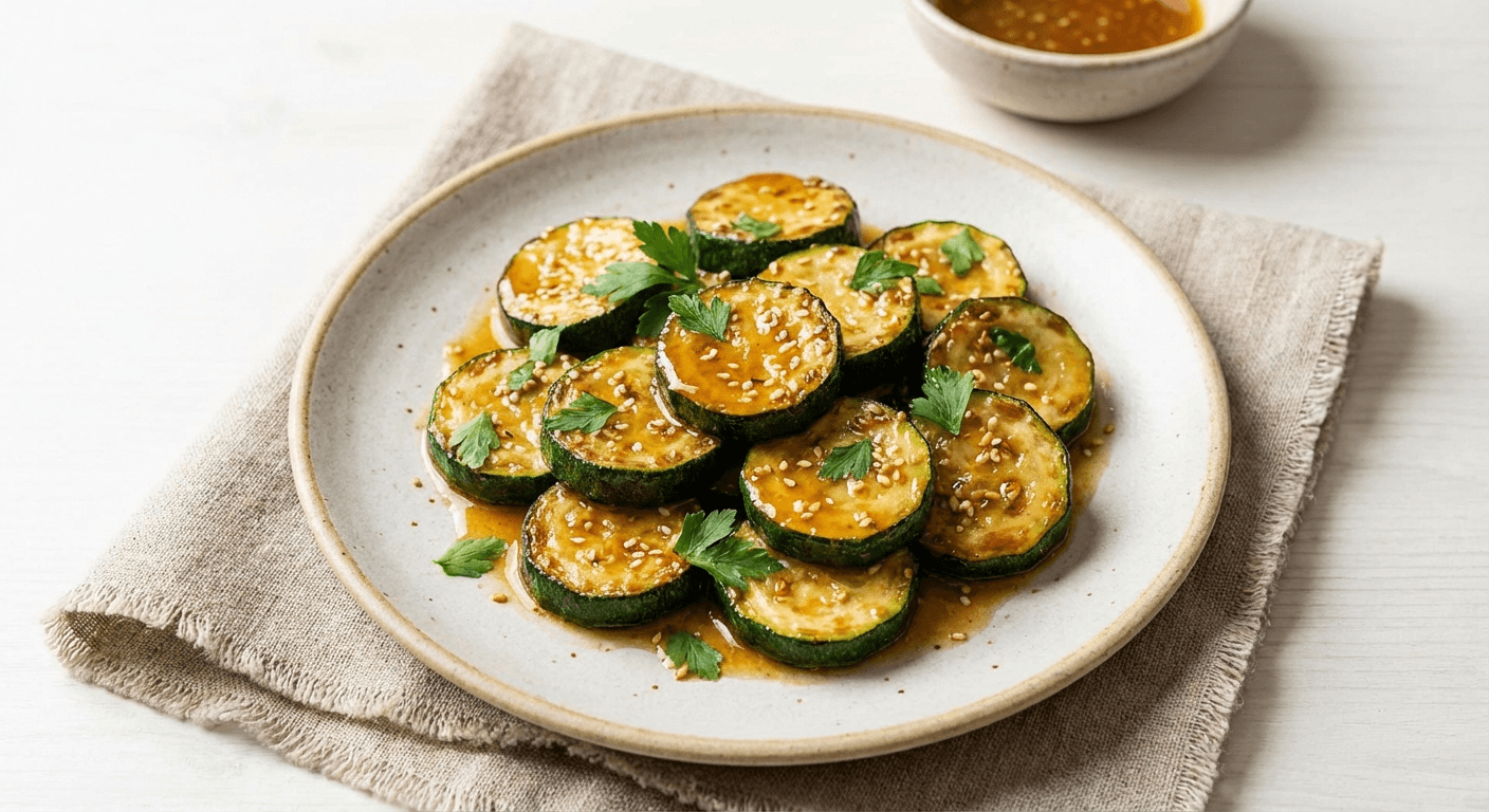 Honey Garlic Butter Zucchini