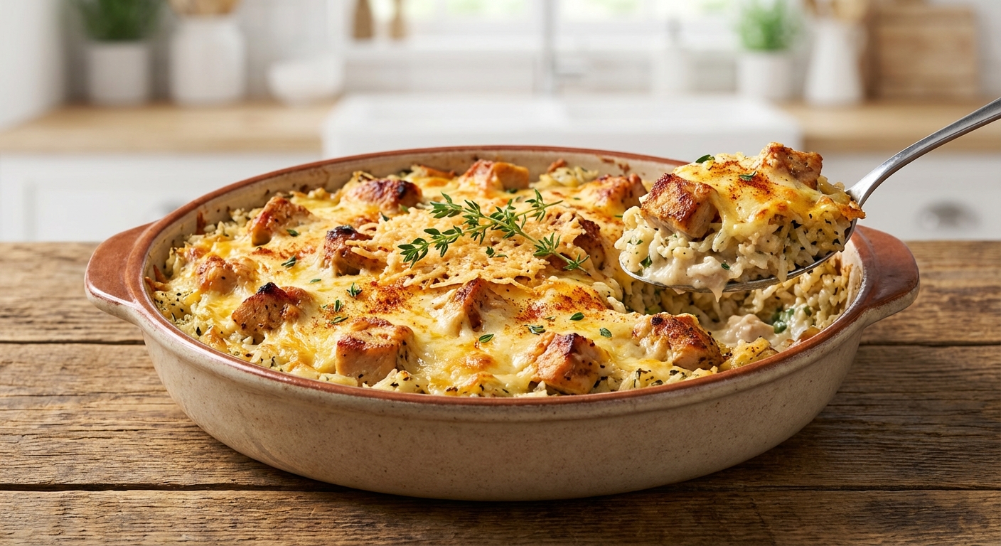 Cheesy Chicken and Rice Casserole