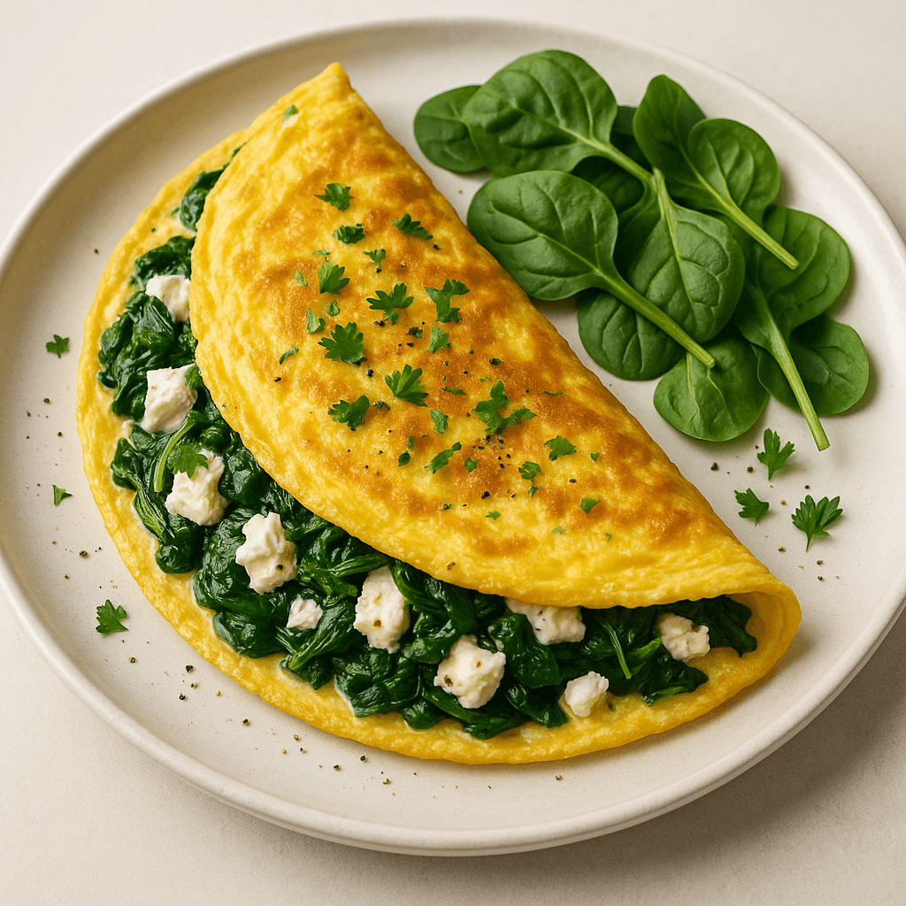 Spinach and Feta Omelette