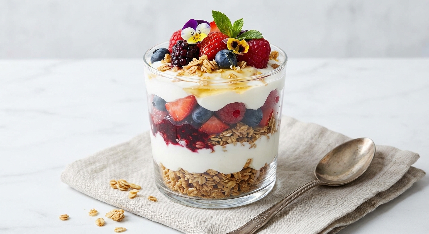 Greek Yogurt & Oat Berry Parfait