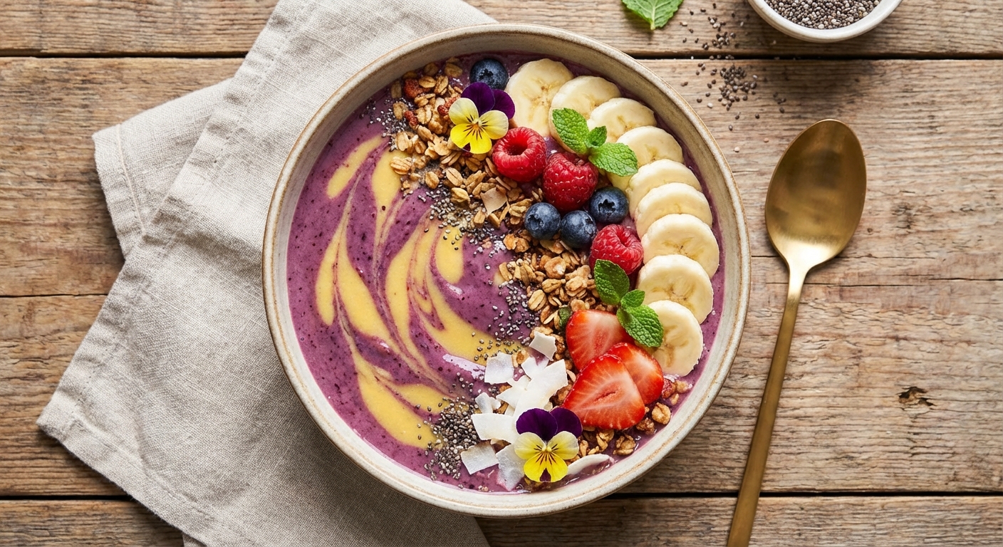 Banana and Berry Smoothie Bowl