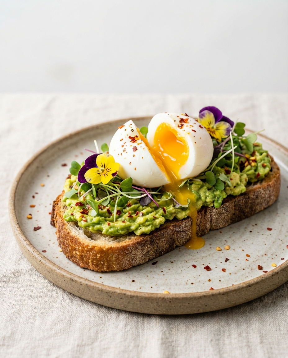 Avocado Toast with Poached Eggs