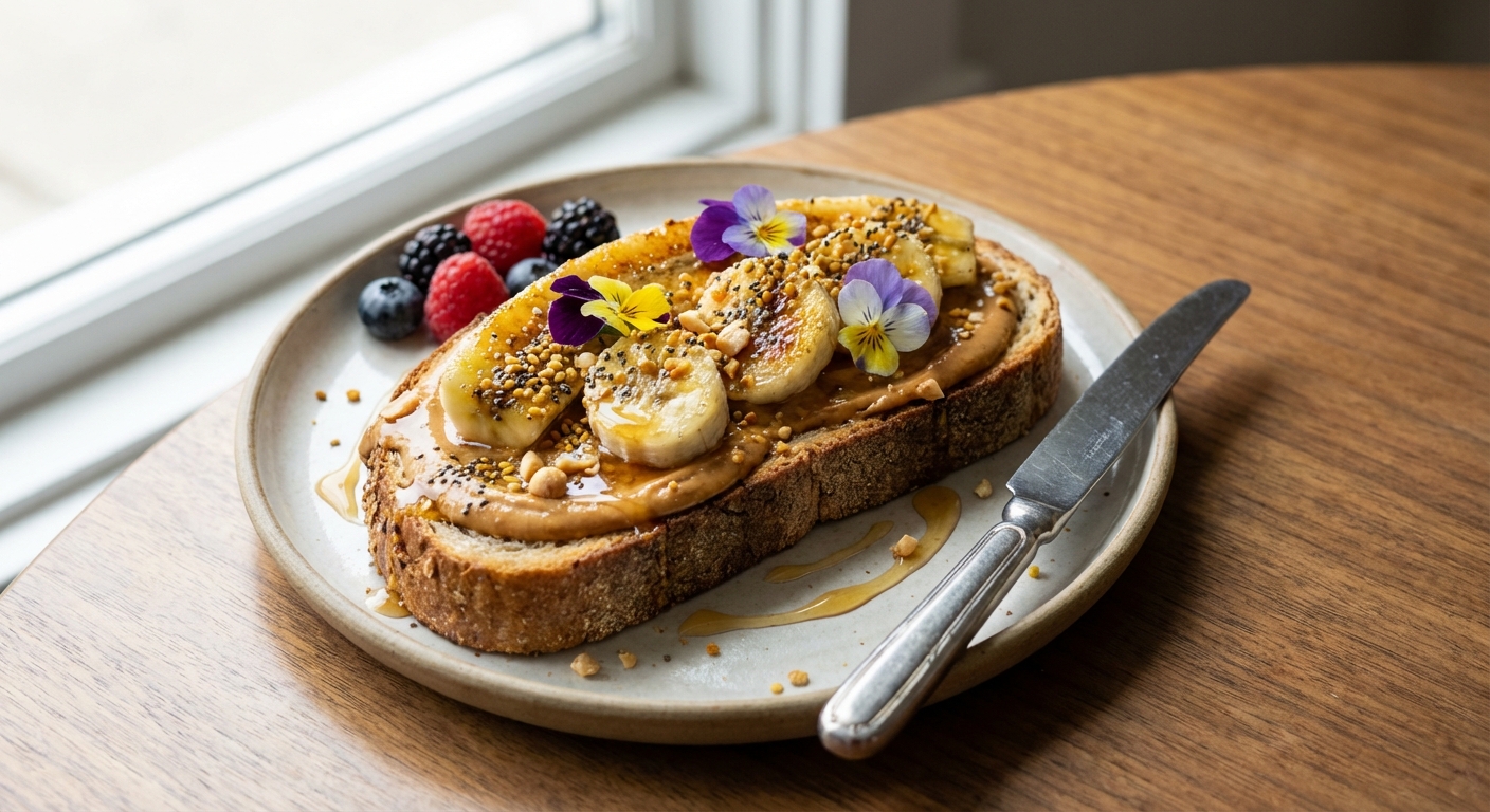 Elevated Peanut Butter & Banana Whole-Grain Toast