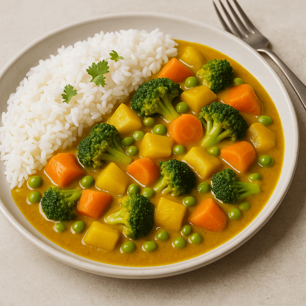 Vegetable Curry with Rice