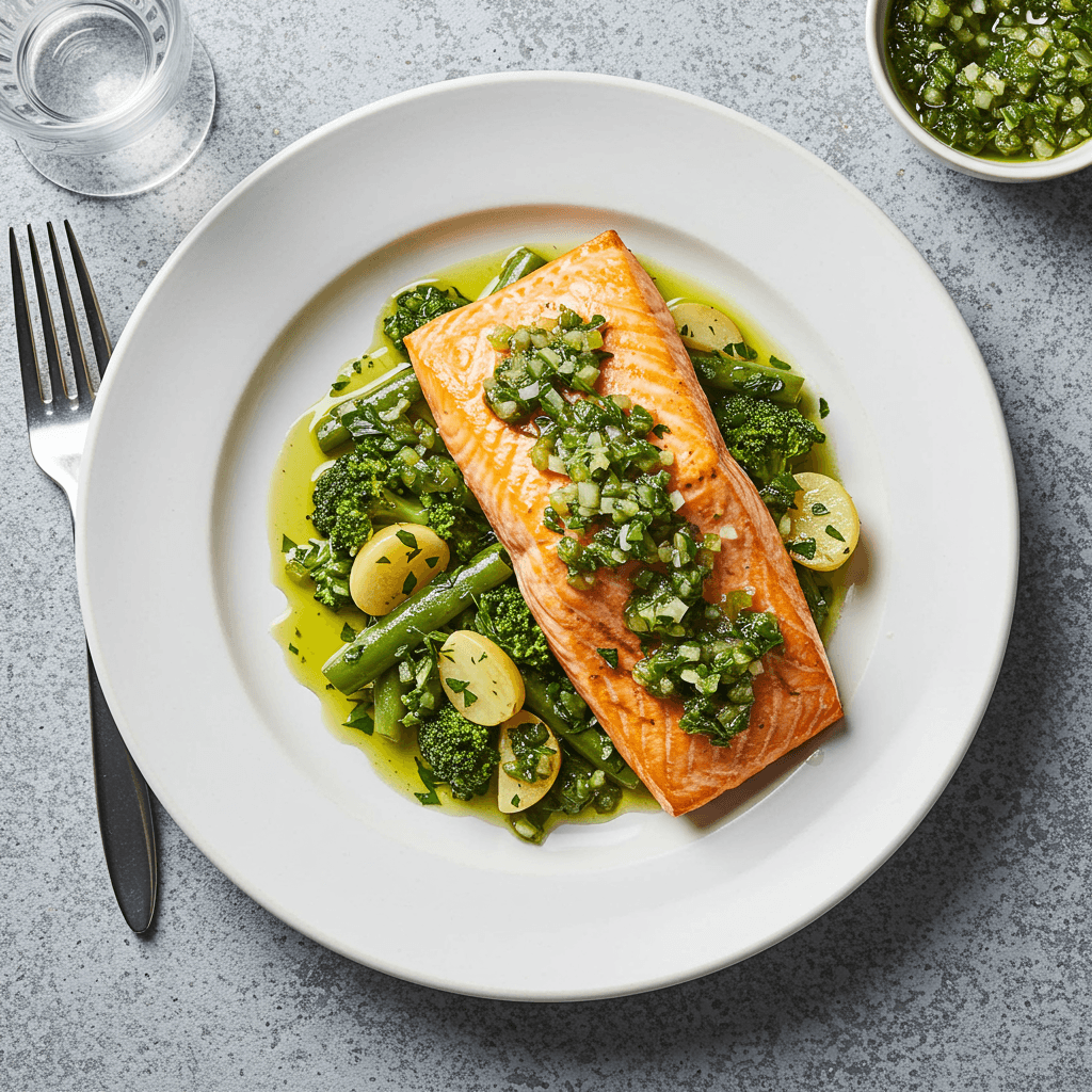 Slow-Roasted Salmon With Salsa Verde - Delicious Homemade Recipe