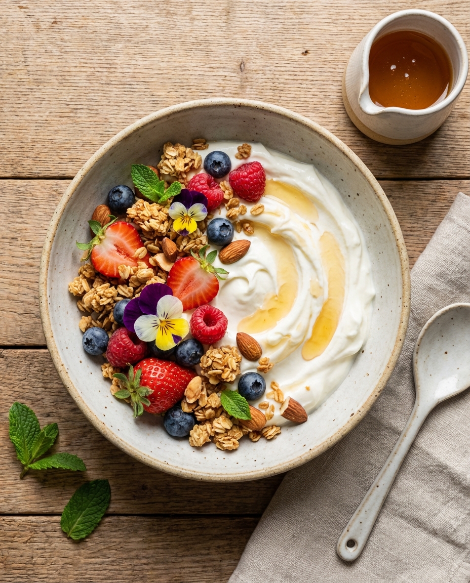 Greek Yogurt & Berry Granola Bowl (Egg-Free)