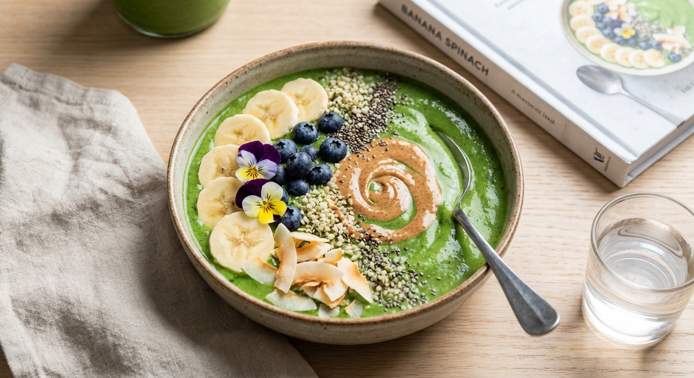 Banana Spinach Smoothie Bowl