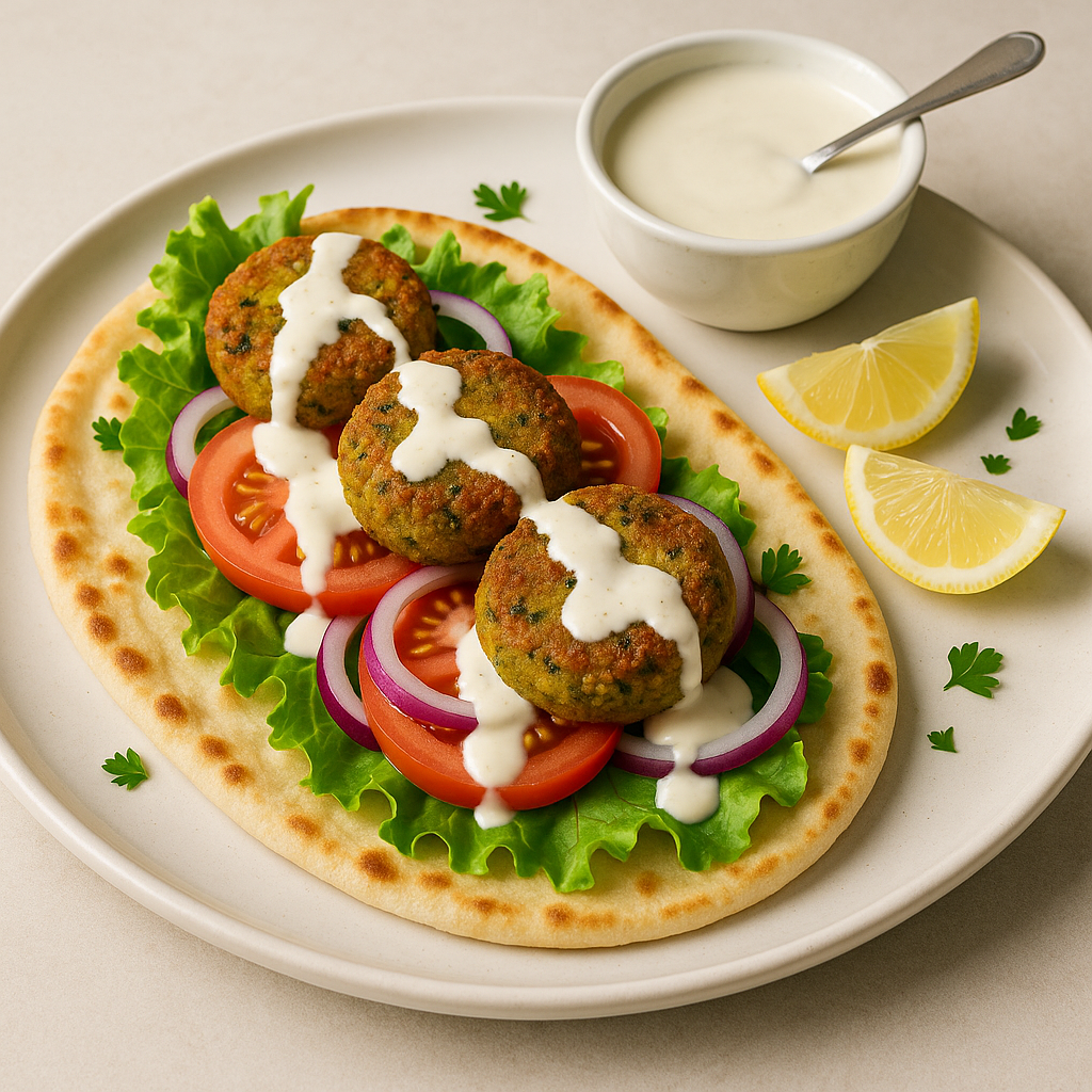 Falafel Wraps with Tahini Sauce