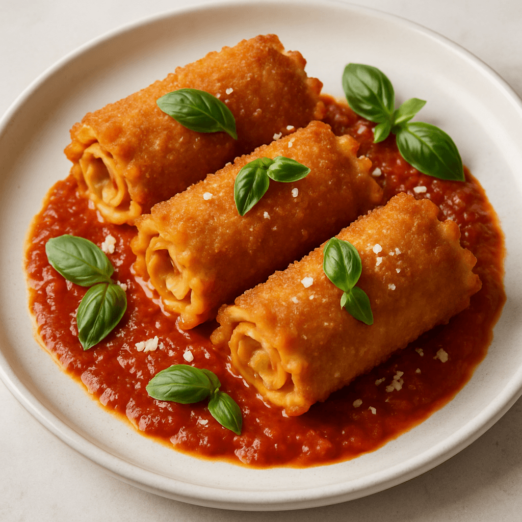 Deep Fried Lasagna Rolls