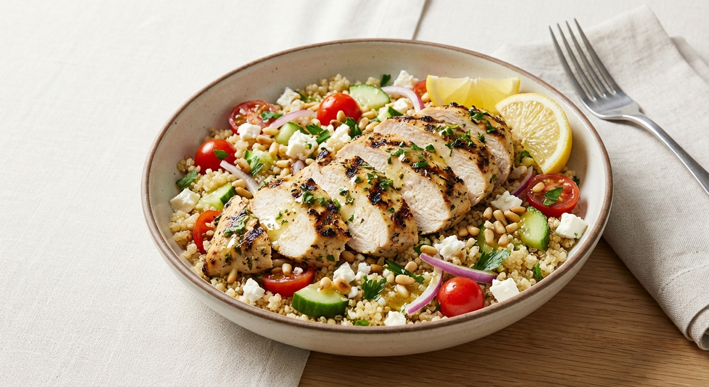 Grilled Lemon-Herb Chicken & Quinoa Salad