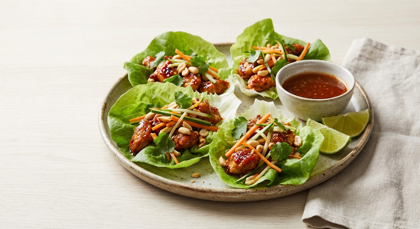 Spicy Chicken Lettuce Wraps