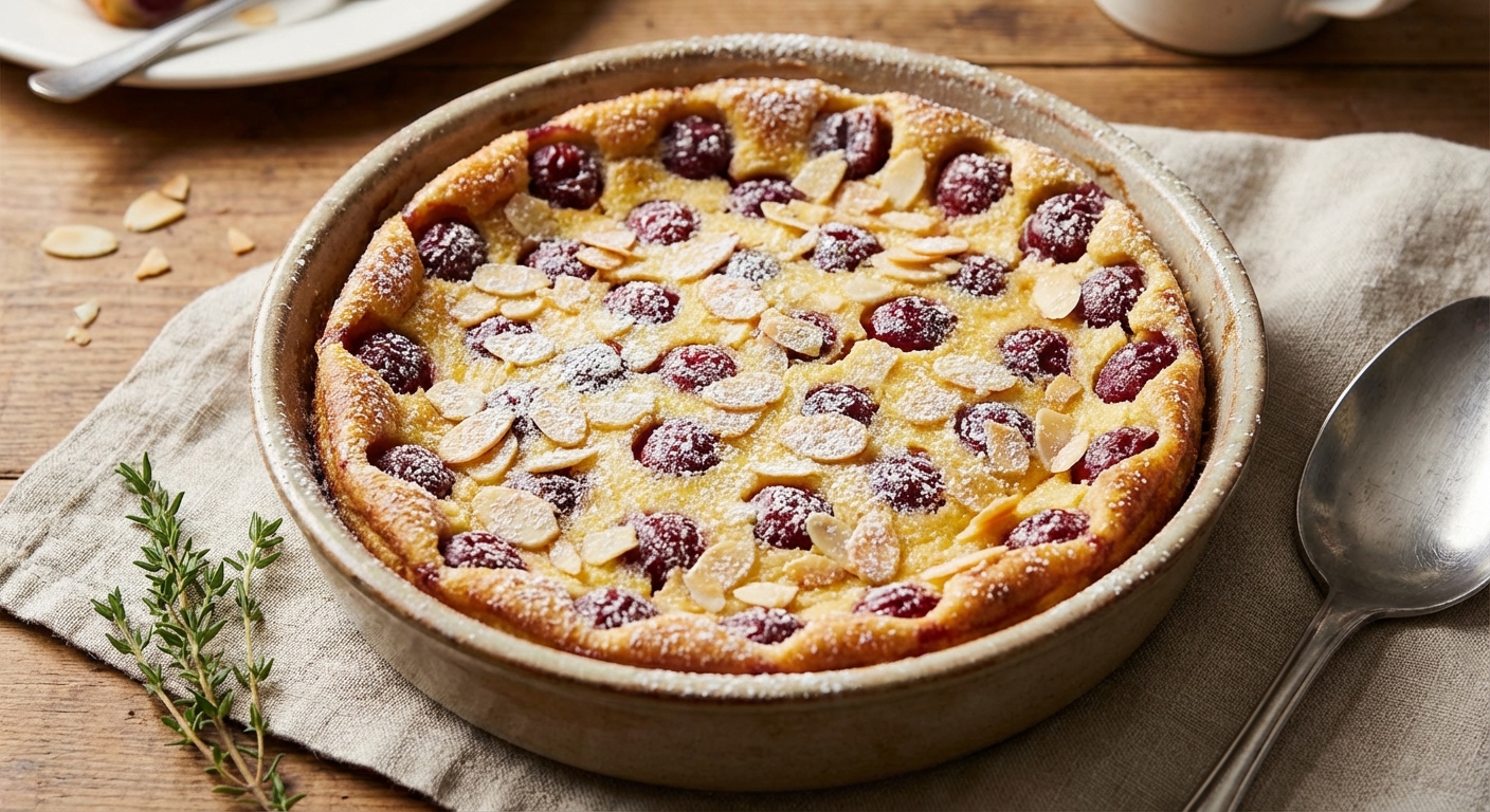 Classic French Clafoutis (Vanilla Custard Bake)