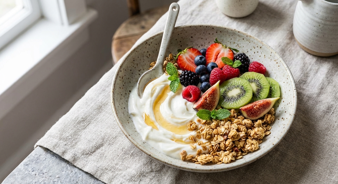 Greek Yogurt & Granola with Mixed Fruit
