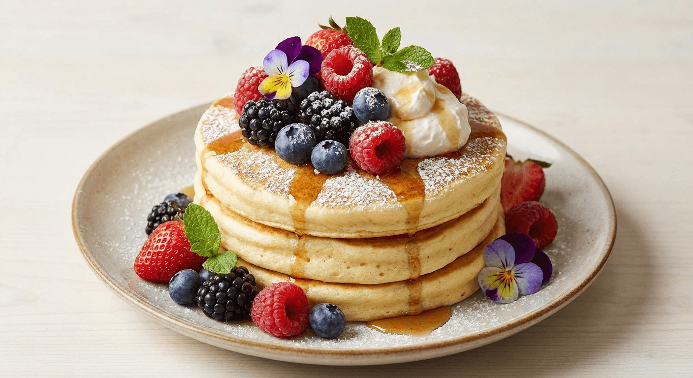 Fluffy Pancakes with Berries