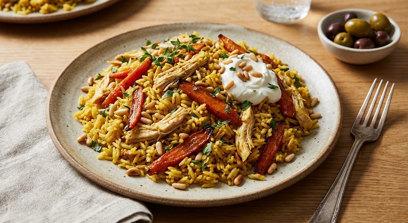 Chicken and Carrot Rice Pilaf