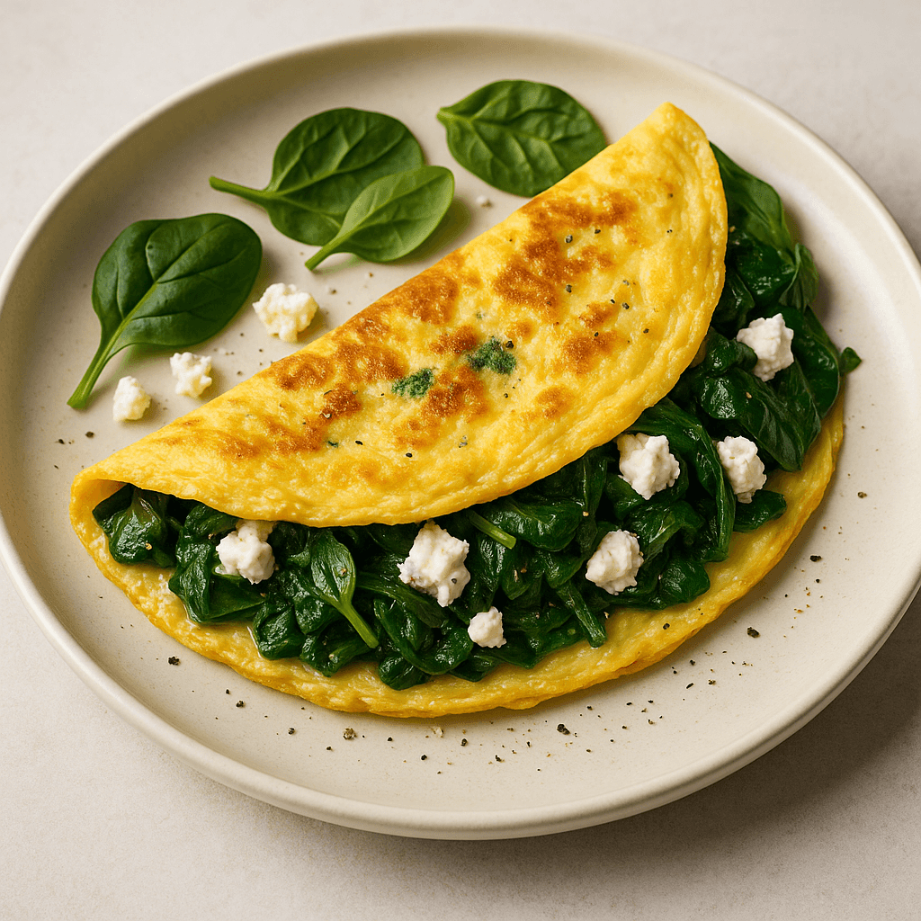 Spinach and Feta Omelette