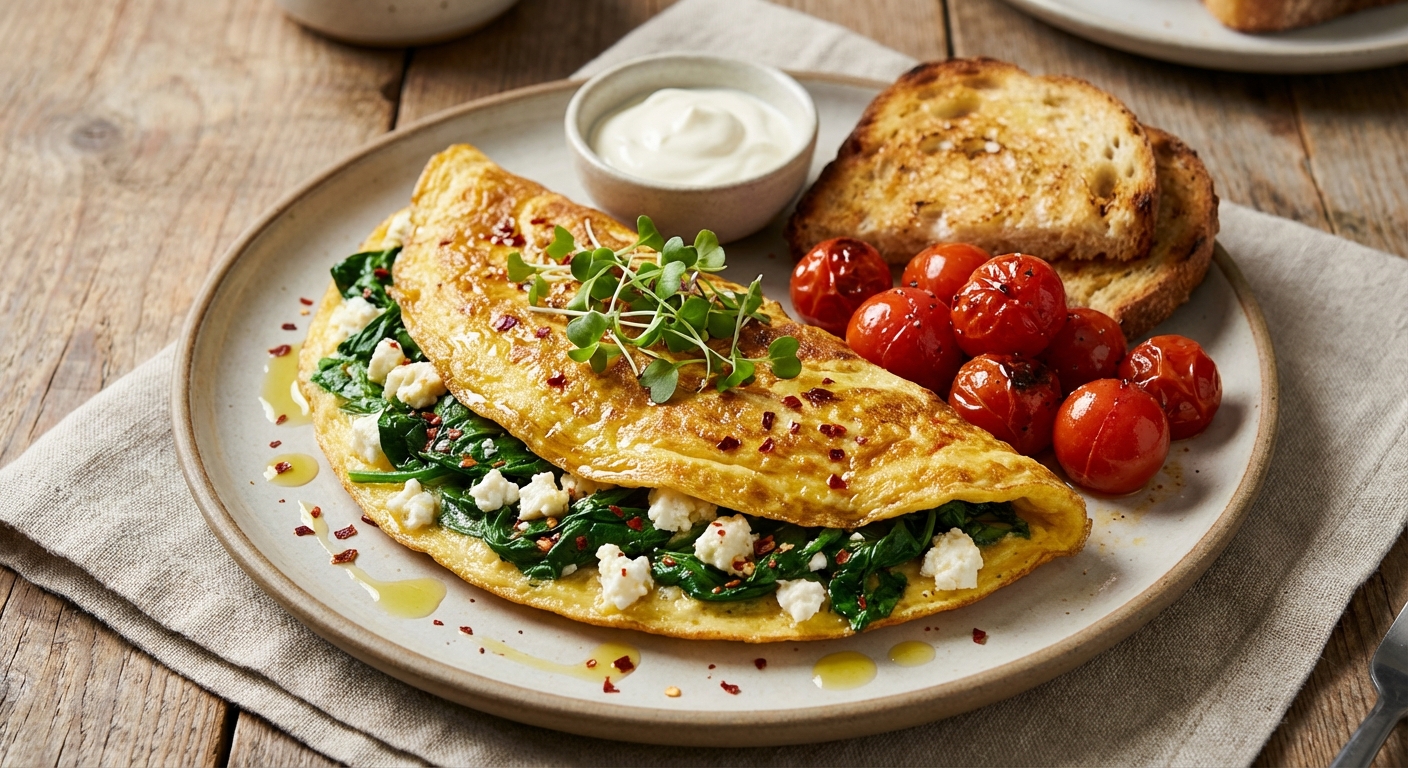 Spinach and Feta Omelette