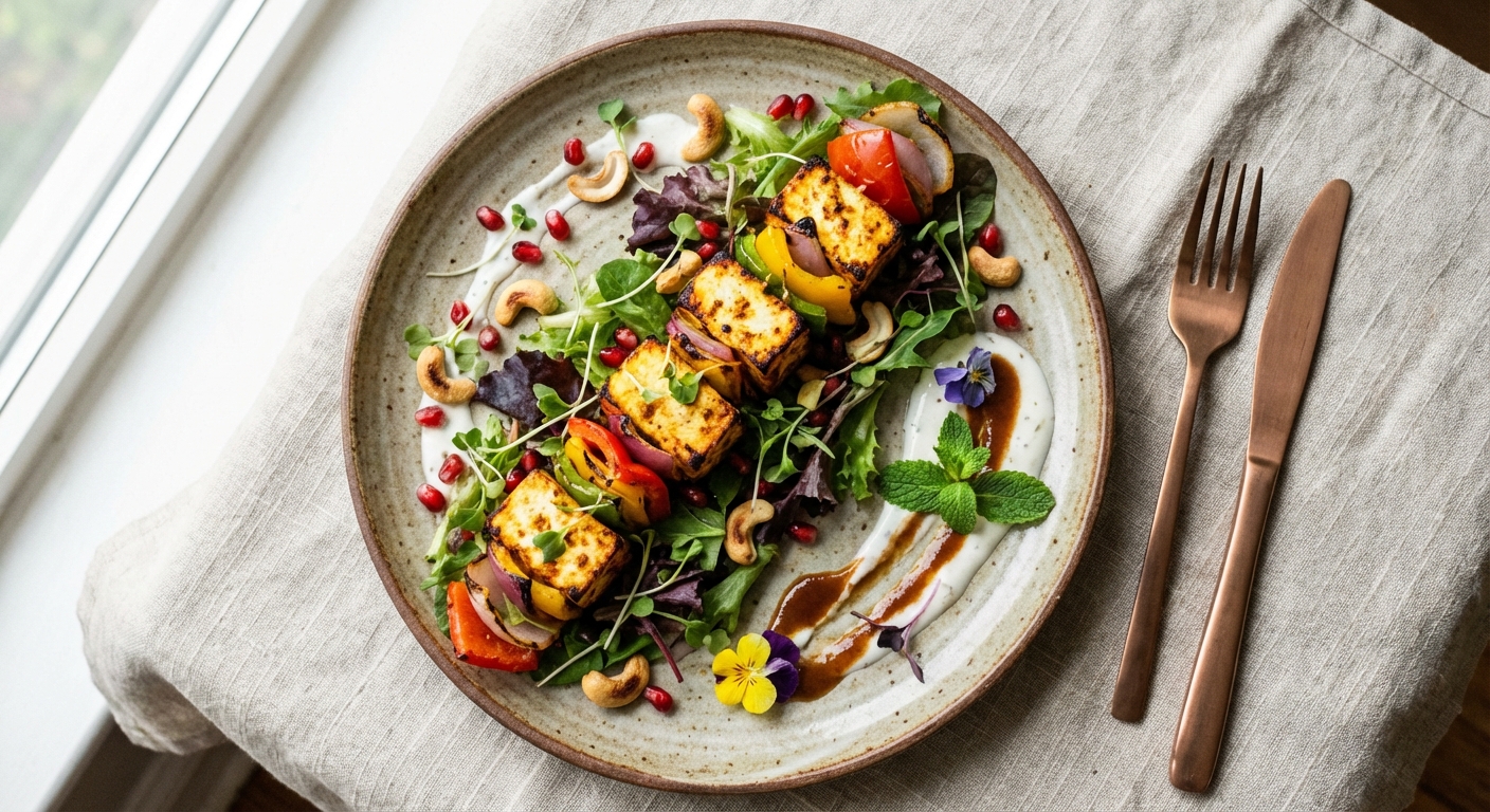 Indian Paneer Tikka Salad