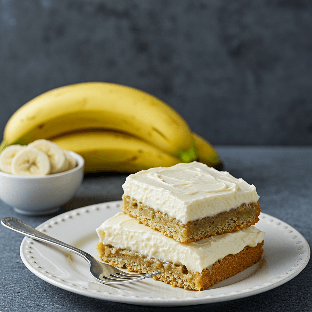 Banana Bars with Cream Cheese Frosting - Delicious Homemade Recipe