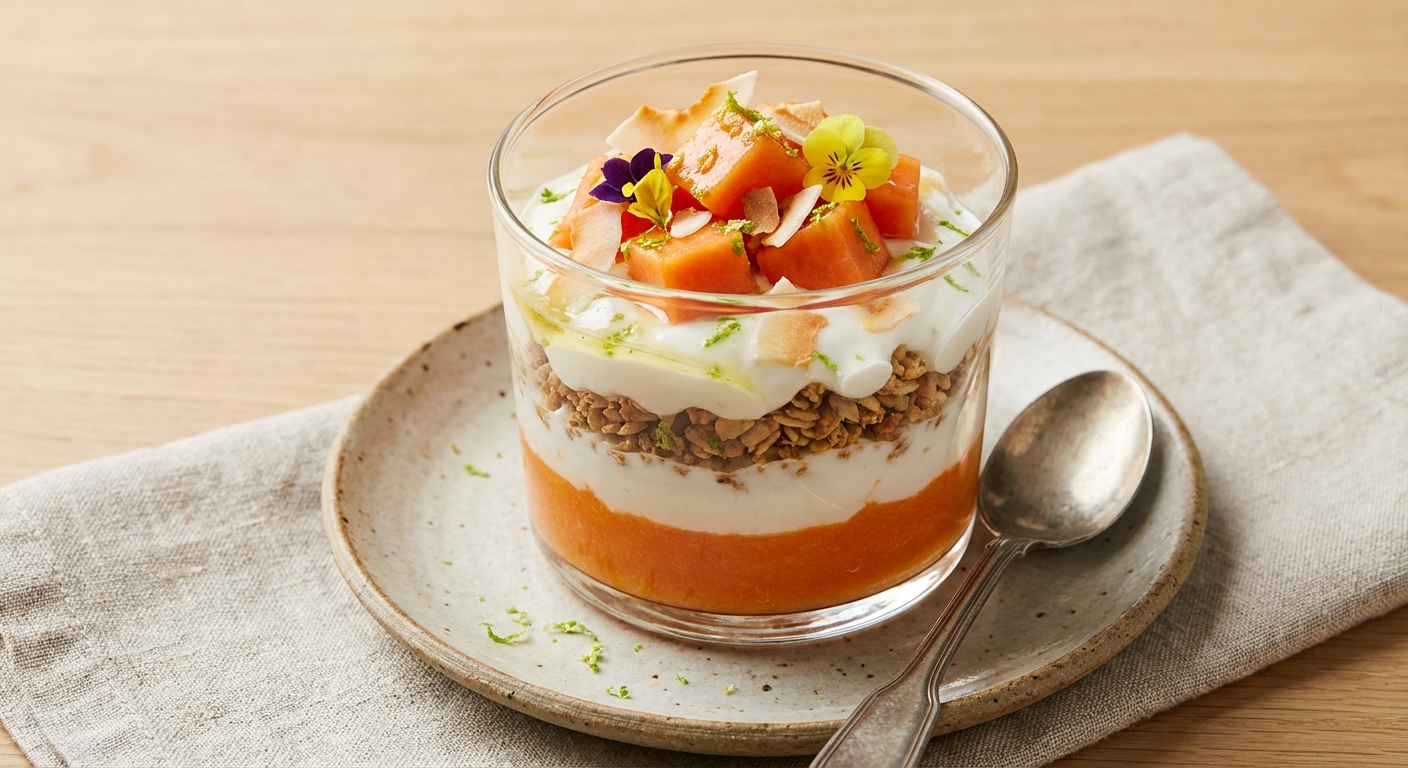 Papaya-Lime Parfait with Coconut Yogurt (Dairy-Free)