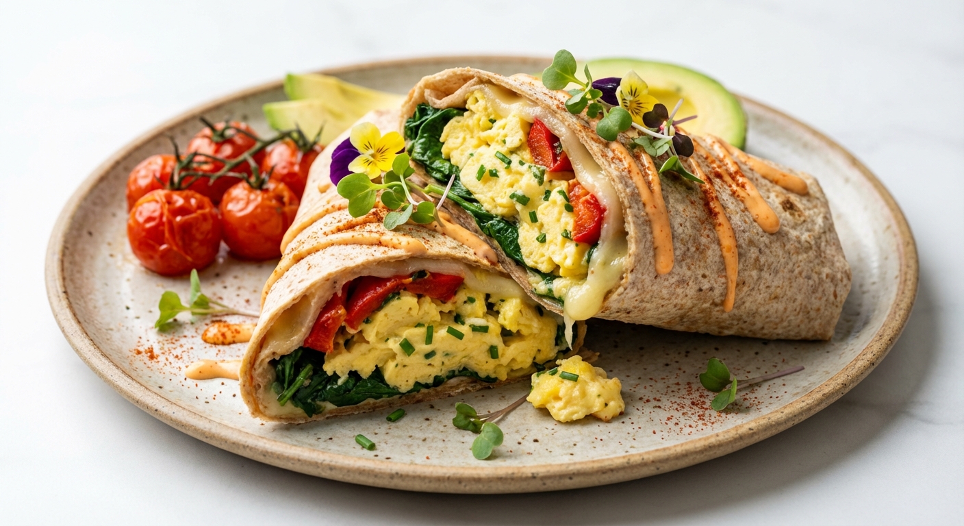 Egg and Spinach Breakfast Wrap