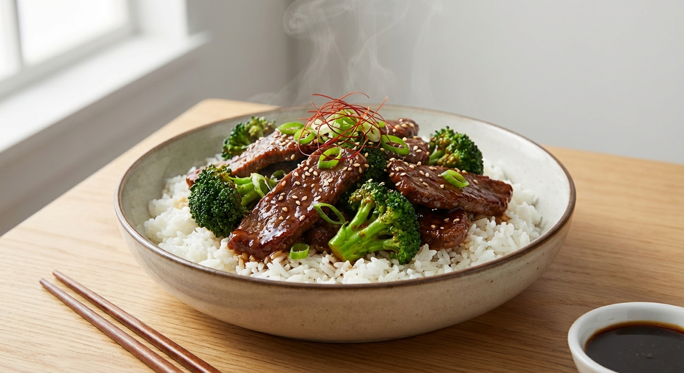 Asian Beef & Broccoli Stir-Fry with Jasmine Rice