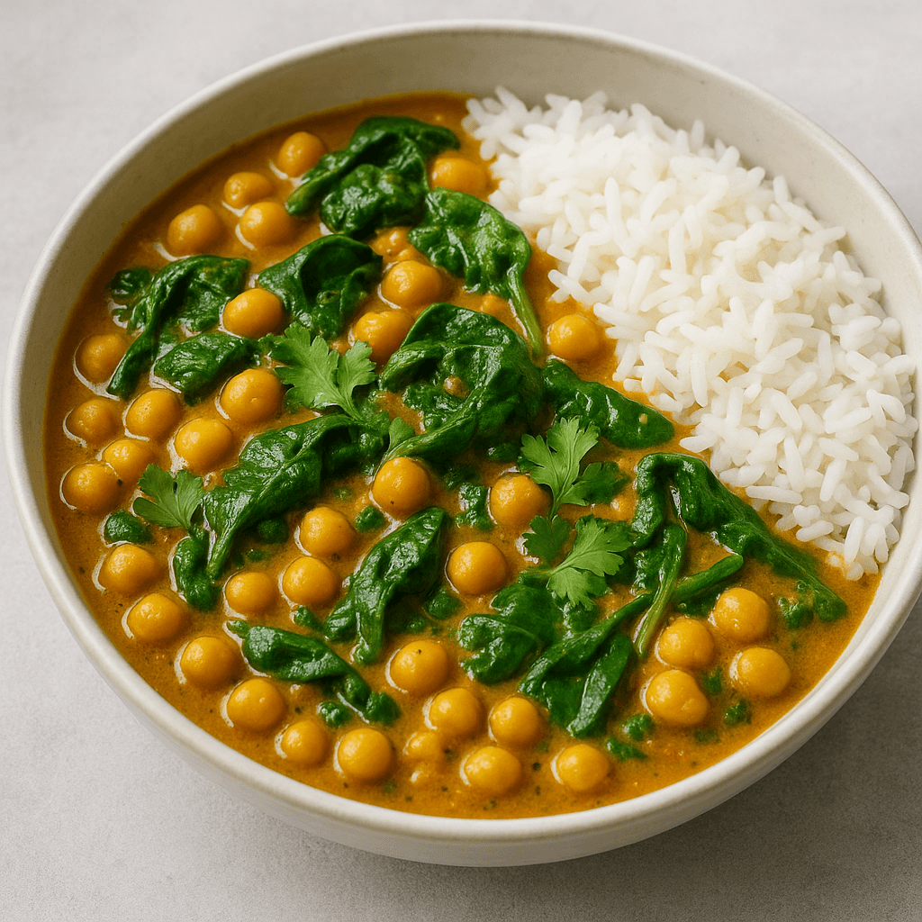 Chickpea and Spinach Curry