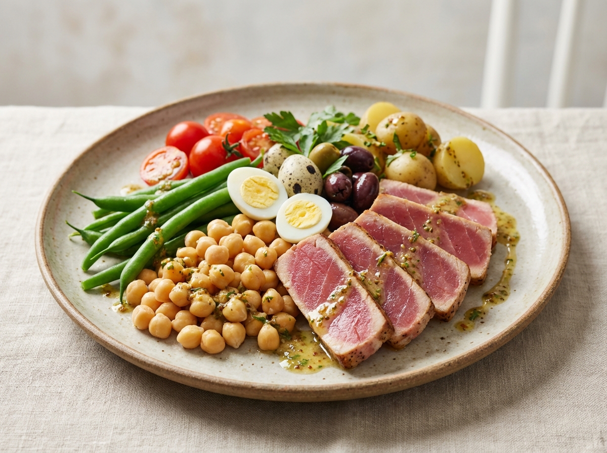 Tuna & Chickpea Niçoise-style Salad