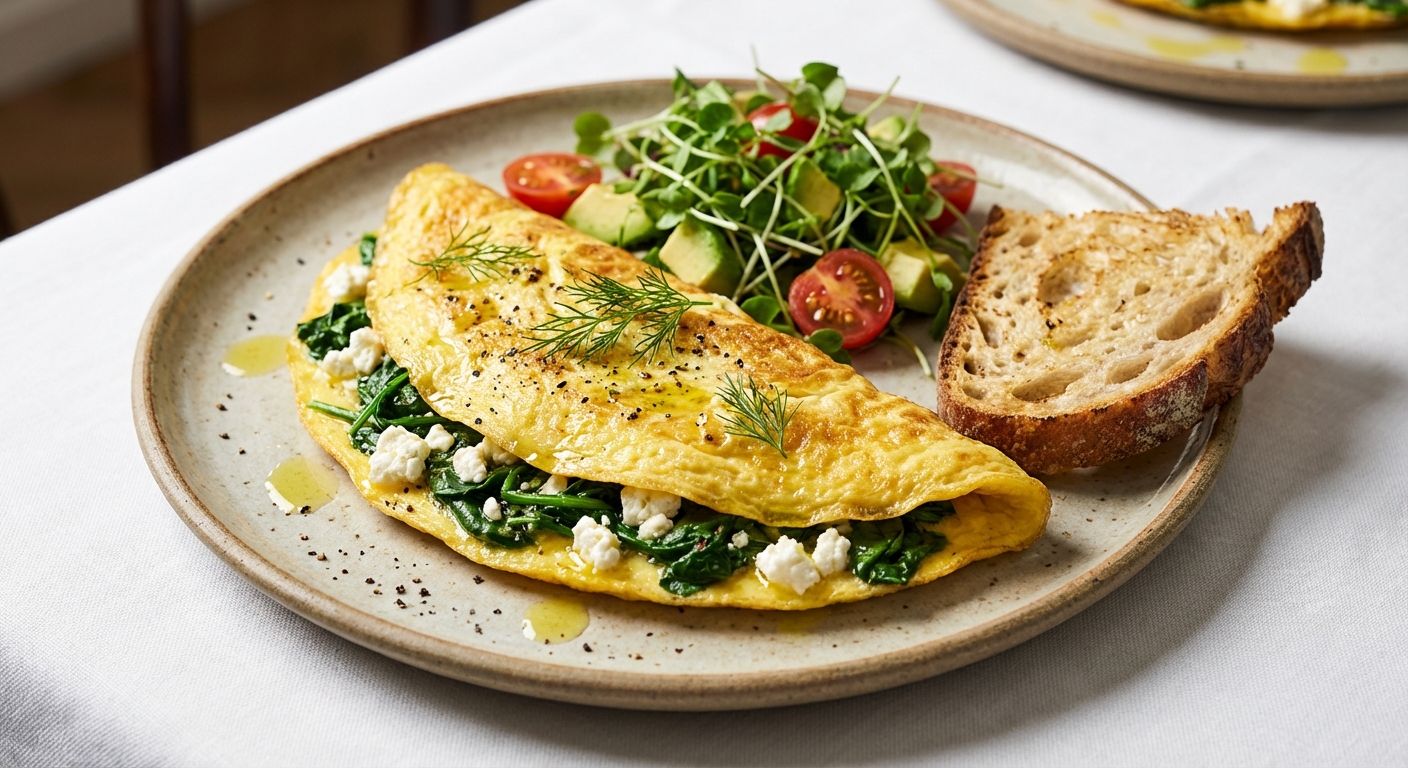 Spinach and Feta Omelette
