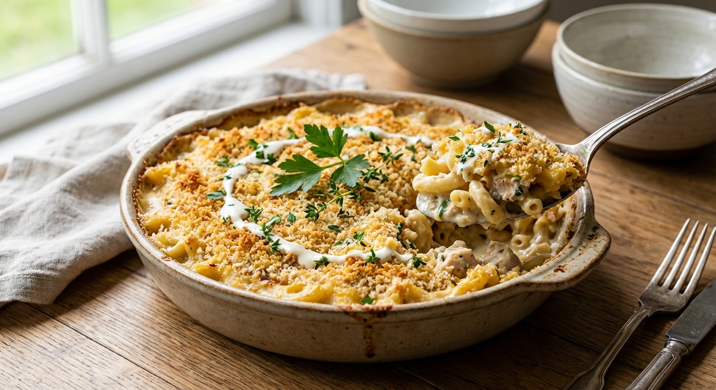 Creamy Chicken & Macaroni Casserole