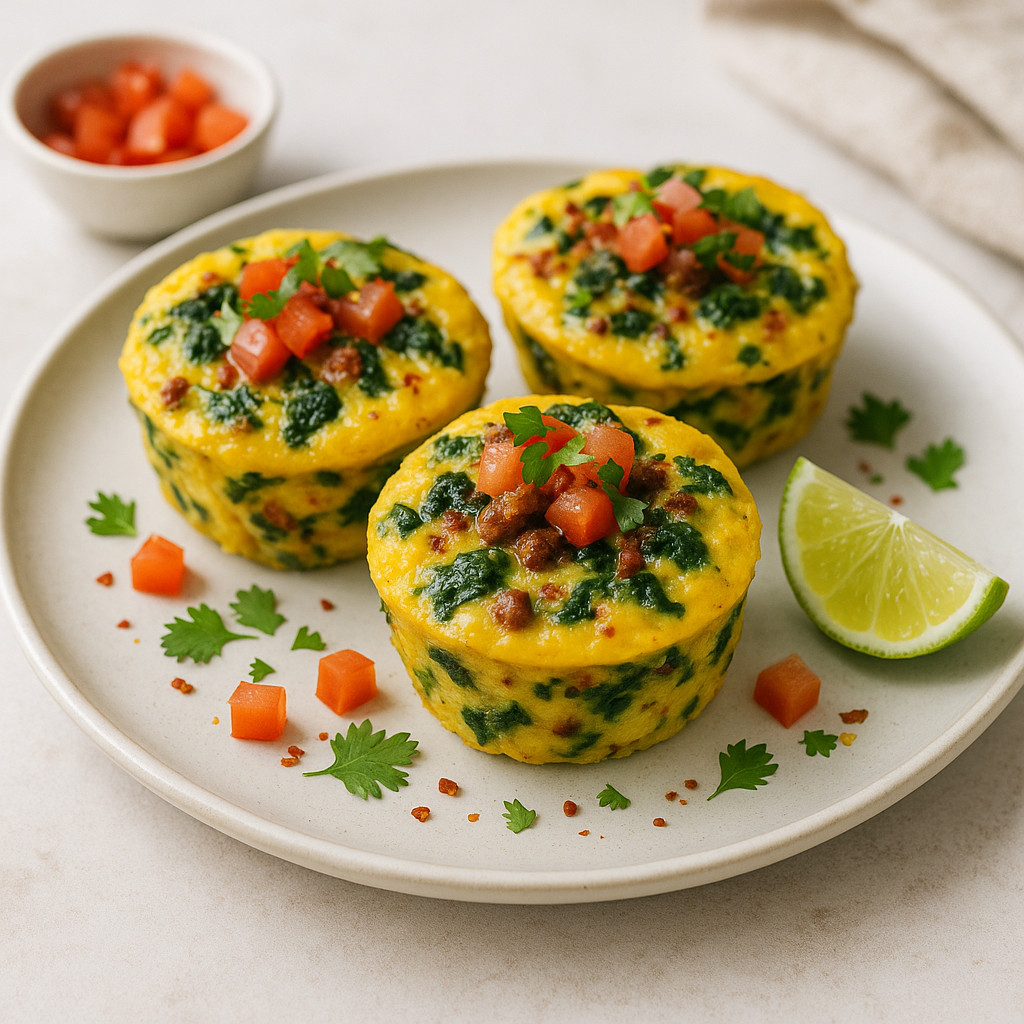 Mexican Egg Muffins with Paleo Chorizo & Spinach