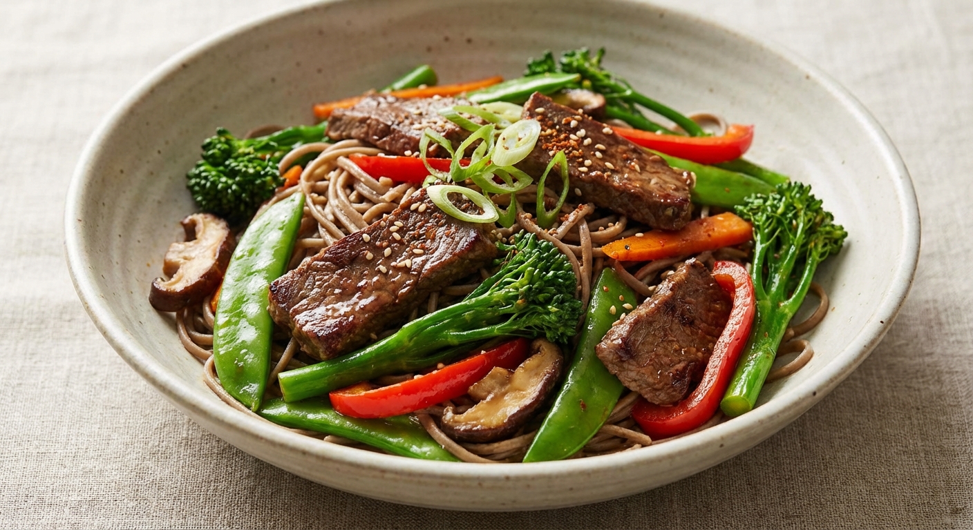 Beef & Vegetable Stir-fry with Soba Noodles