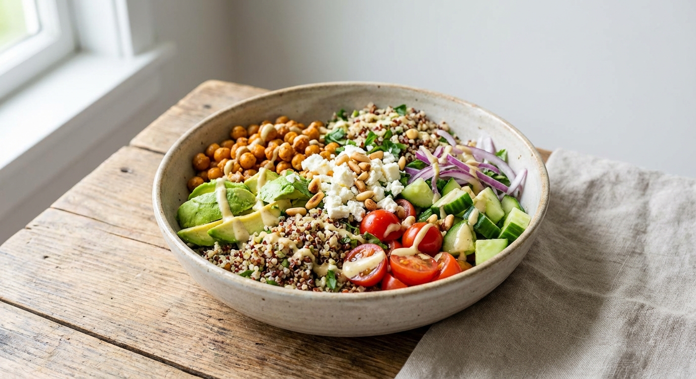 Quinoa Salad with Chickpeas and Veggies