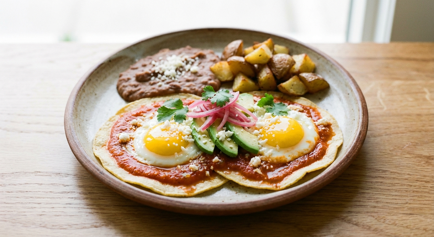 Huevos Rancheros on Corn Tortillas