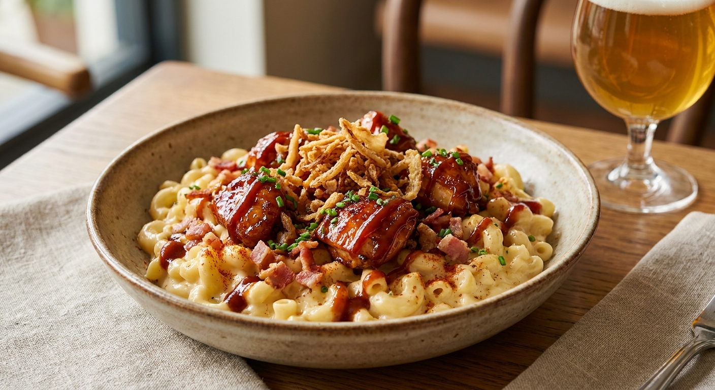 Honey BBQ Chicken Mac 'n' Cheese (Creamy, Smoky, Crunchy)