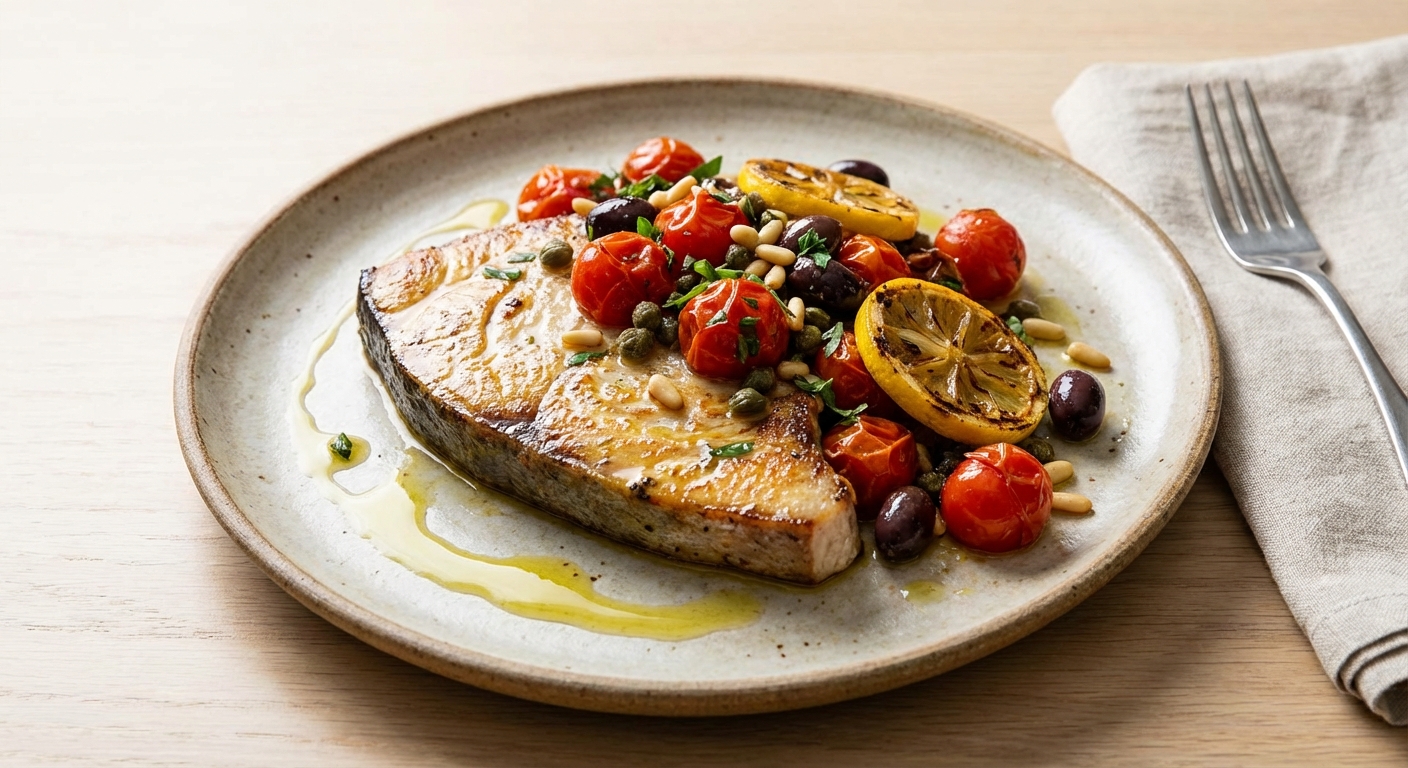 Sicilian-Style Swordfish with Lemon & Capers