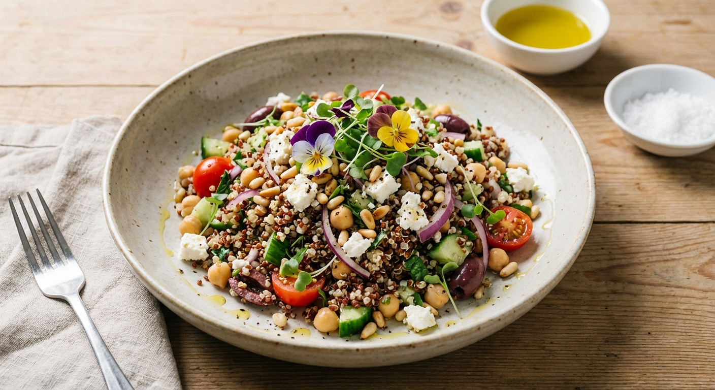 Quinoa Salad with Chickpeas and Feta