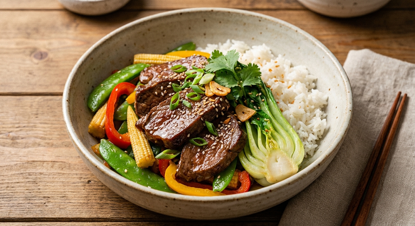 Beef Stir-Fry with Rice