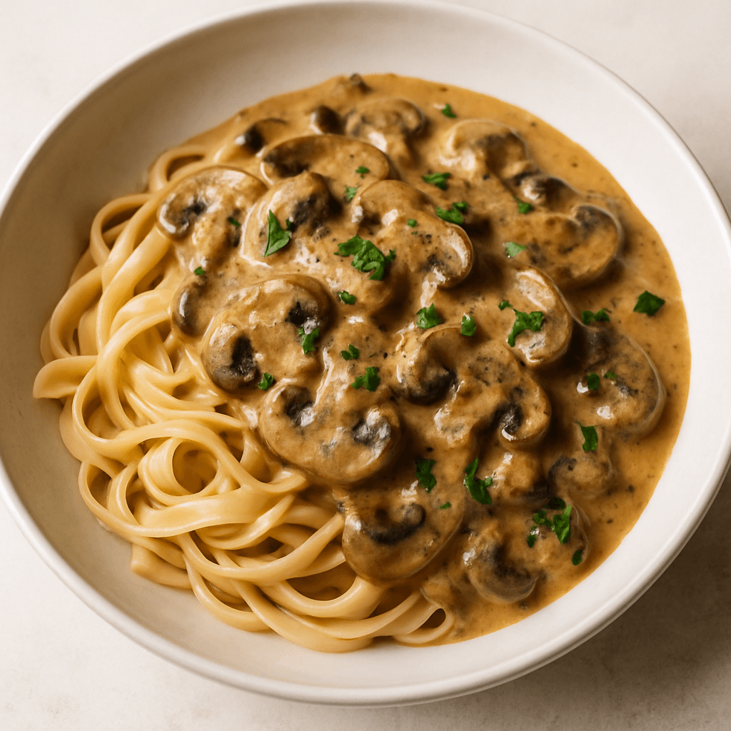 Vegan Mushroom Stroganoff
