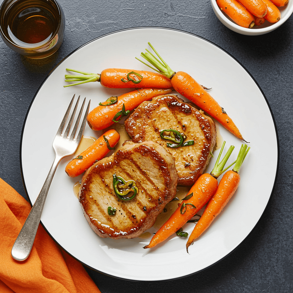 Honey-Habanero Pork Chops With Carrots - Delicious Homemade Recipe