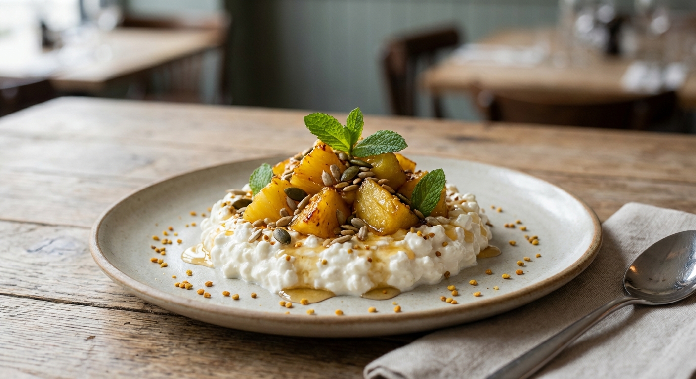 Cottage Cheese with Pineapple & Toasted Seeds