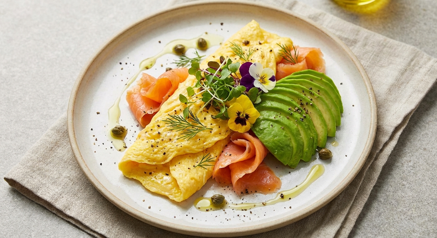 Smoked Salmon & Avocado Scrambled Eggs