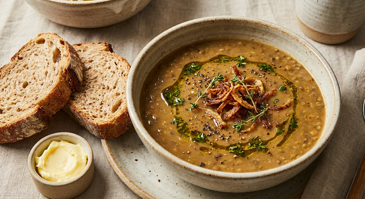 Lentil Soup with Whole Grain Bread